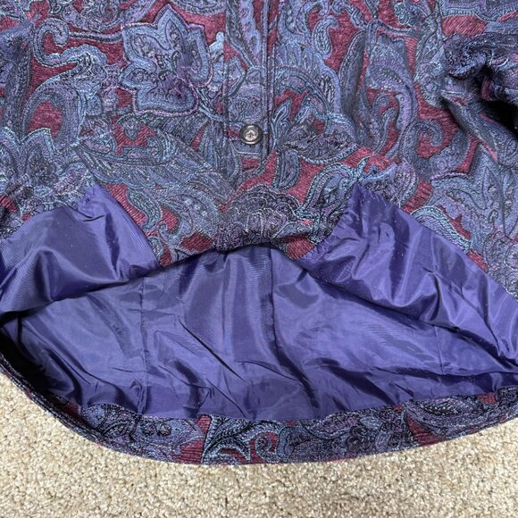 Vintage Coldwater Creek Tapestry Jacket Women Medium Purple Floral Sophisticated - Picture 6 of 13